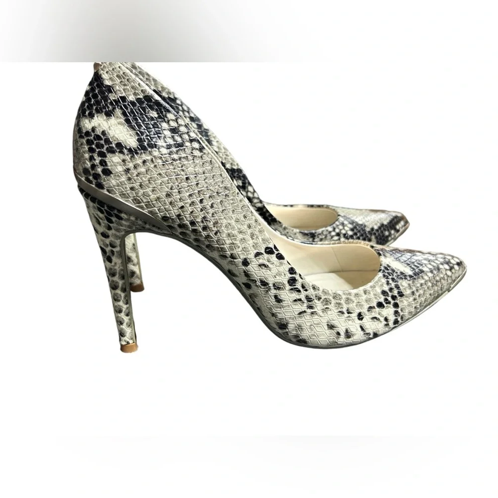 TED BAKER ISIBELY high heels shoes natural snake print leather size 37.5 EUC - Picture 6 of 10